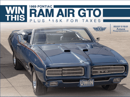 Win this super-rare 1969 GTO Ram Air III convertible