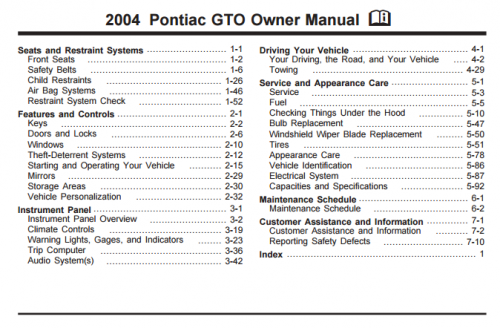 More information about "2004 GTO"