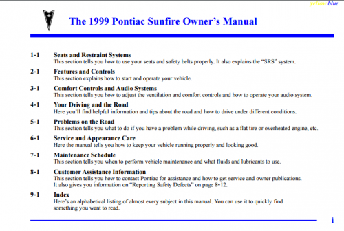 More information about "1999 Sunfire"