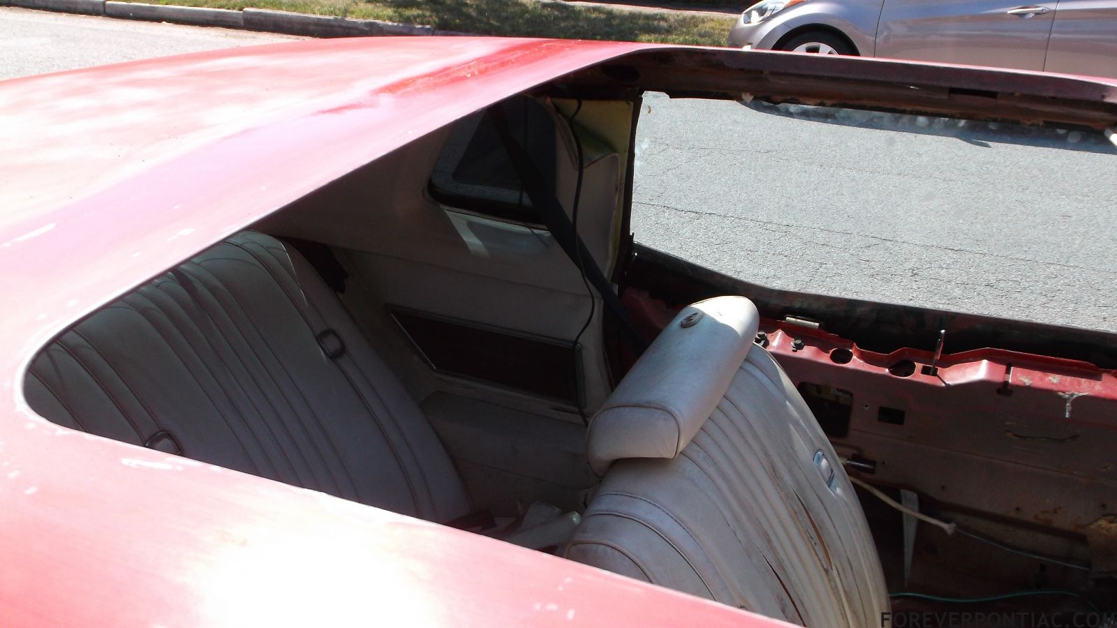 after removing the tape and incorrect sunroof from the prior owner
